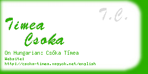 timea csoka business card