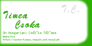 timea csoka business card